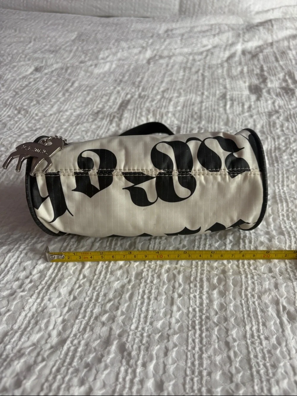 LeSportSac L.AM.B. Gwen Stefani Black and White Graphic Mini Barrel Bag - Picture 6 of 6